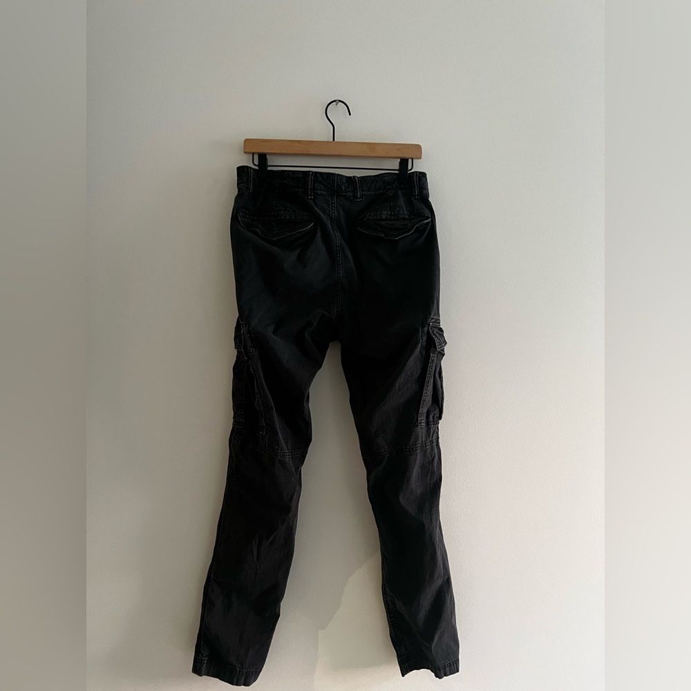 GAP Black Cargo Pants 31x32 Slim Straight Utility Casual - Picture 4 of 6